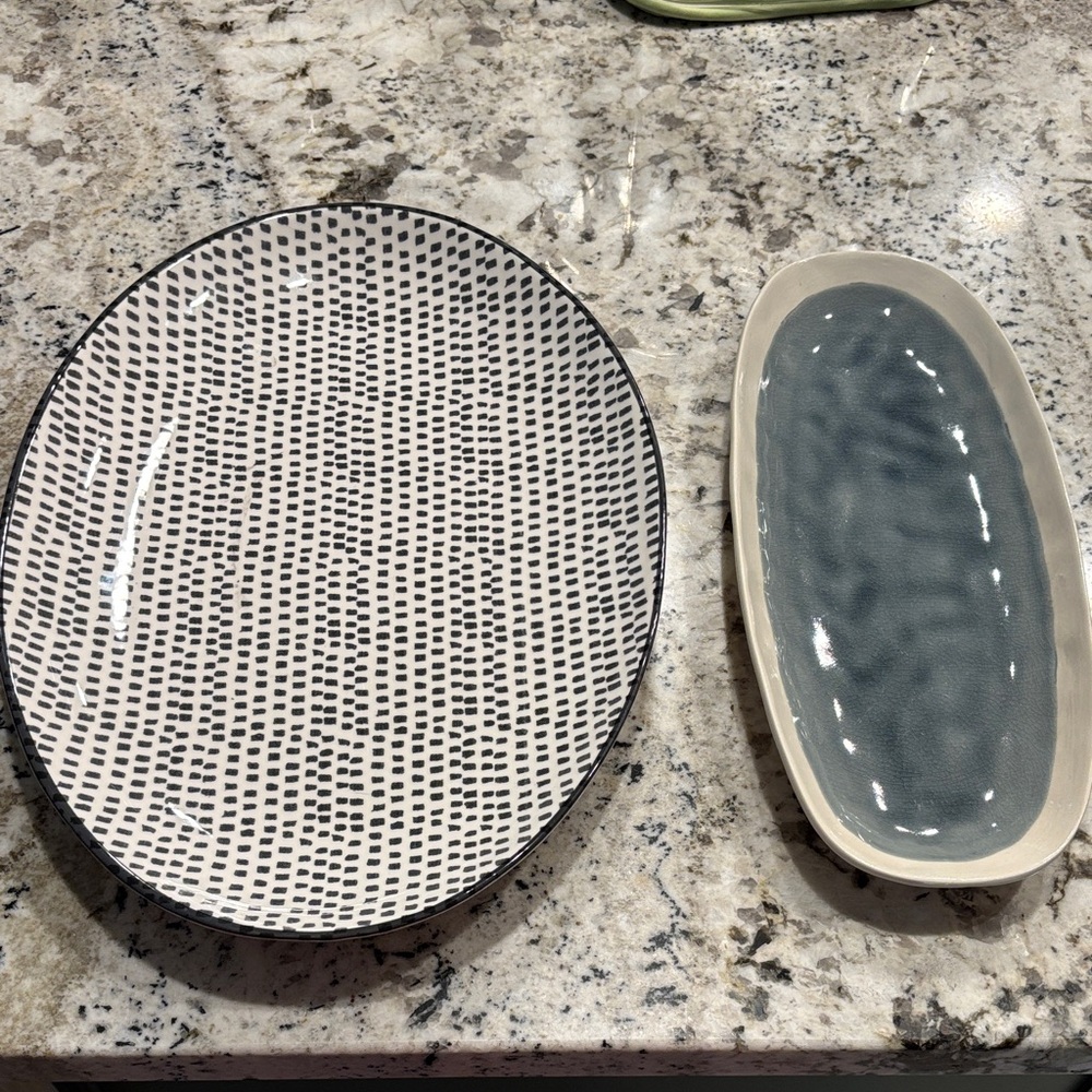 Cost Plus World Market Cream Oval Plates